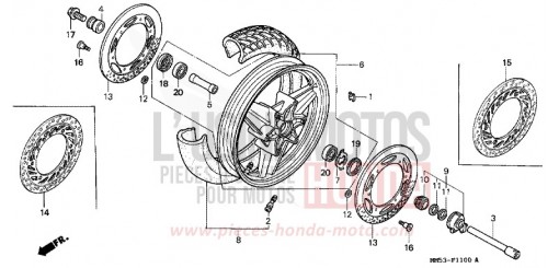 VORDERRAD (CBR1000FH/FJ/FM) CBR1000FJ de 1988